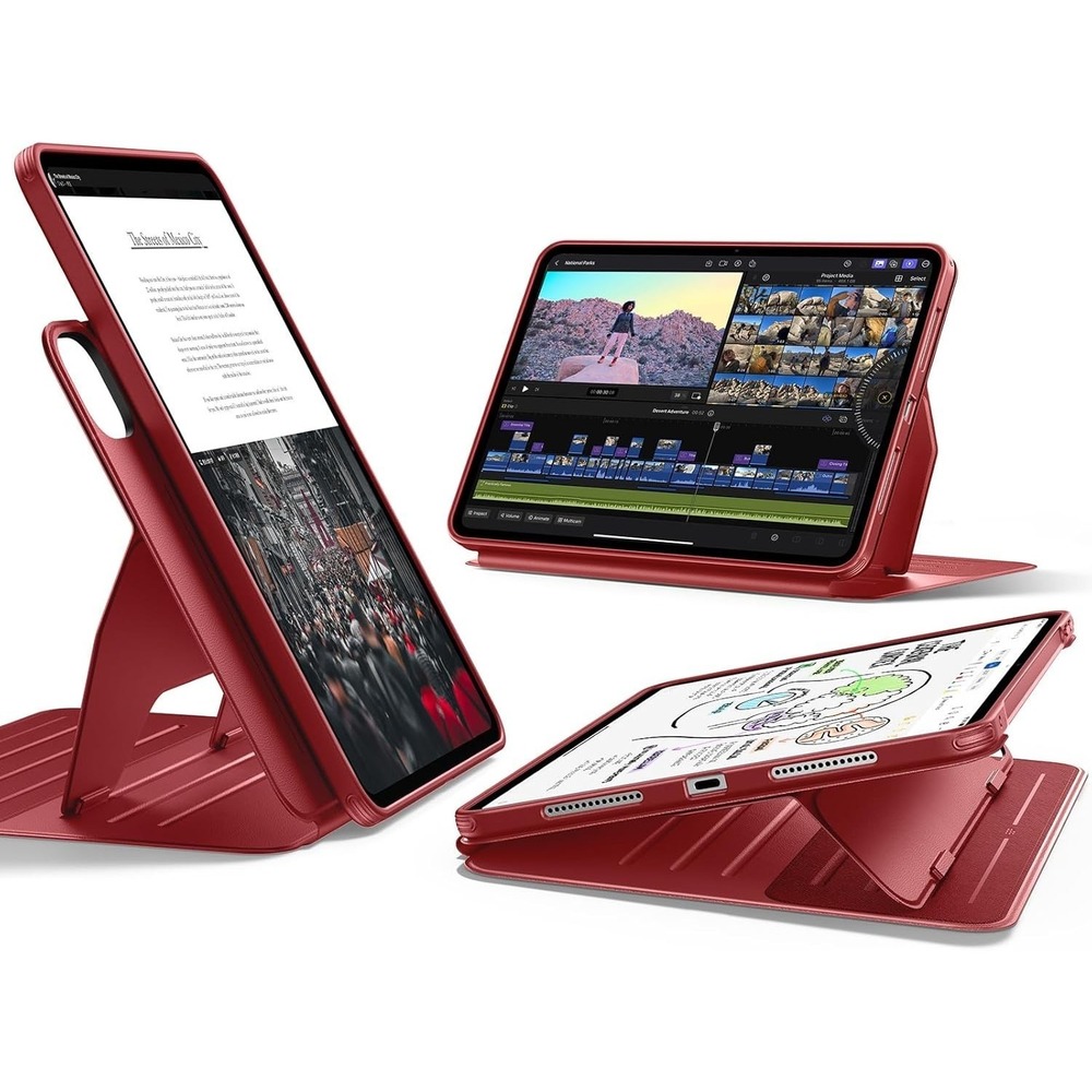 iPad Pro 13" 2025 2024 ESR Shift Series Case Red Rotating‎ Magnetic